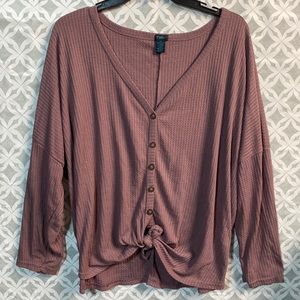 Mauve Button up Sweater